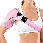 Shoulder Brace for Women and Men Recovery Shoulder. Adjustable Shoulder Support for Rotator Cuff, Joint Pain Relief, Shoulder Injuries. Perfect FitShoulder Compression Sleeve (Pink)