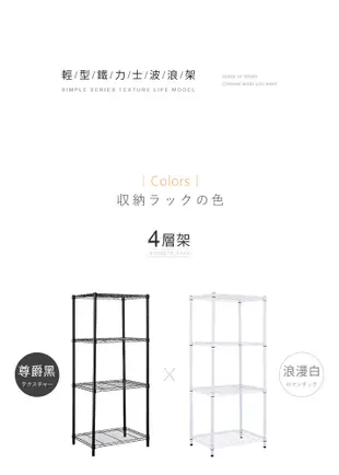 【AAA】耐重鐵力士 輕型四層烤漆置物架 60x45x150cm - 2色可選 (6.2折)
