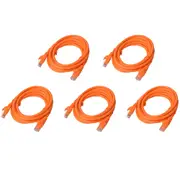 5x 8Ware 2m Cat6a UTP Snagless Ethernet Cable LAN RJ45 Network Connector Orange