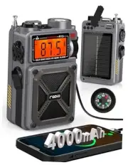 Digital Shortwave Radio with Bluetooth 5.4,AM/FM/SW with NOAA Weather 4000mAh