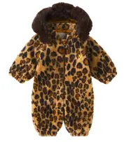 [Mini Rodini] Mini Rodini Baby leopard-print faux fur overalls M 12 beige