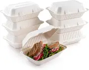 72 x ECO WHITE FOOD SERVING BOXES 1000ml Takeaway Catering Fast Food Containers Grazing Bakery Pastries Cake Cookies Gifts Party Favours Box