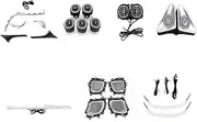 Whole Vehicle Ambient Light Kit Compatible With Mercedes Benz C-Class W206 C260 C200 2022 Automotive Interior Parts(7-piece set)