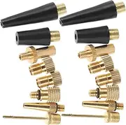 Anneome Set Valve Adaptor Bike Pump Adapters Ball Pump Needle Inflatable Nozzle Inflator Adapter Accessories for Air Compressor