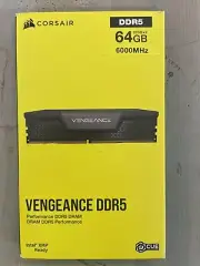 CORSAIR VENGEANCE 64GB (2 x 32GB) PC5-48000 (DDR5-6000) C40 DIMM Memory - Black