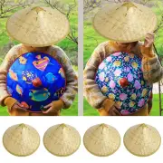 Handmade Bamboo Hat Weave Straw Tourist Hat Cute Sunshade Hat Men