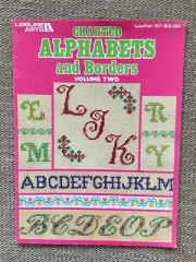 Leisure Arts #57 Charted Alphabets & Borders Vol 2 Cross Stitch Needlepoint NEW