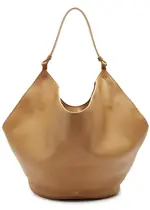 Khaite Lotus Medium Leather Tote - Tan ONE SIZE