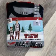 Holiday Fam Jams Kids Unisex Pajama Set XS 4/5 Toddler Jingle All The Way
