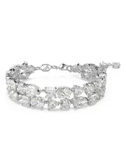 Swarovski Mesmera Mixed Cut Double Row Bracelet in Rhodium Plated