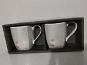 VINTAGE HANKOOK FONE BONE CHINA PORCELAIN TEA CUP SET OF 2