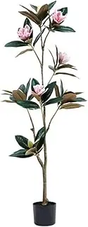 Artificial Trees Magnolia Artificial Tree Plant Potted Living Room Bedroom Decoration Fake Tree Ground Decoration Simulation Tree Fake Tree (Size : 140cm)