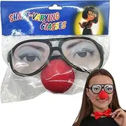 [Generic] Funny Glasses for Men and Women - Funny Eyewear Toy,Realistic Design Trick Toy for Cosplay Parties, April Fool's Day, Halloween, Family Reunion