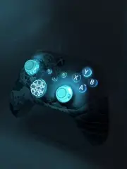 Great Wave Kanagawa RGB LED Custom Modded Wireless Controller For Xbox Or PC