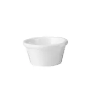 24x Melamine Sauce Dish / Pot / Ramekin White 60ml Ryner Commercial Plastic