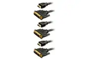 3x Sansai 2m 1080P HDMI to DVI Cable for Laptop Mac Projector TV Computer Screen