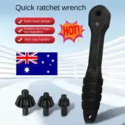 2-in-1 Drill Chuck Key Wrench Wear-Resistant Ratchet Spanner For Power Tools AU