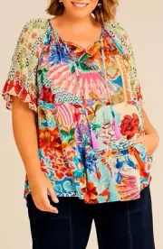 TS TAKING SHAPE VIRTU plus sz S / 16 Natural Ikebana Top soft light NWT rrp$150!