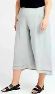 TS TAKING SHAPE VIRTU plus sz S - M / 18 Natural Layered Crop Pants floaty NWT!