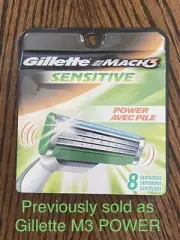 8 Gillette MACH3 M3 Power Razors Blades Cartridges Refills Shaver USA Authentic