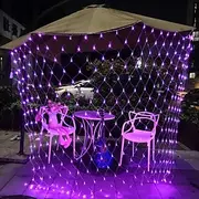 LED Net String Lights 3m x 2m 200 LEDs Net Lights Curtain Lights Fishing Net Lights White Warm White Blue Multi-color Christmas Tree Home Decor Party Purple Bl