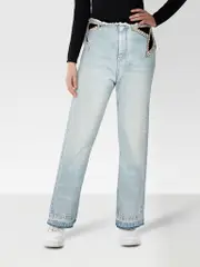 Blue Denim Star Cut Out Jeans