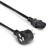 0.75 Metre 240V 10A Piggy Back Plug to IEC PLUG - 1.5mm Core Black