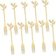 GOOHOCHY 10Pcs Portable Mini Forks Stainless Steel Dessert Appetizer and Salad Forks for Picnics Cocktail Parties and Home Use Compact and Lightweight Utensils