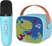 Dinosaur Karaoke Machine for Kids,Portable Bluetooth Speaker with Wireless Microphone,Kids Music Player Toys for Boys,3,4, 5, 6, 7, 8+ Years Old, Teens Birthday (Yellow Dinosaur)