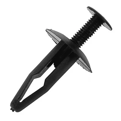 1X(25Pcs Plastic Rivets Fastener Car Bumper Push Clips 32mm Long Black J4R9)