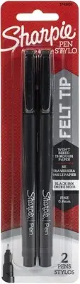 Sharpie Fine Point Writing Pens 2/Pkg-Black 1742659