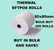 200 Rolls Thermal Paper 80x80 mm Cash Register Receipt Roll 80mm 200x BULK BUY