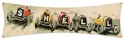 SHELL GAS OIL RACE CARS BOW TIE 27" HEAVY DUTY USA MADE METAL AGED ADV SIGN