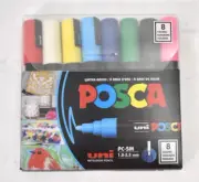 Uni Posca Water Based Markers 8 Pack Assorted Colors Set PC-5M 1.8-2.5mm