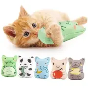 Catnip Toys for Indoor Cats - 5PCS Plush Cat Chew Toys Teething Animal shapes