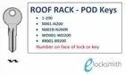 Key to Code Number Fits Holden Thule Ski, Bike, Roof Rack or Pod Lock FREE POST