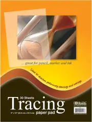 BAZIC Clear Tracing Paper Pad for Drawing Tracing & Sketching 30 Sheets 9”x12”