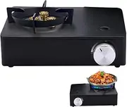Camping butanee Stove, Burner with Non Slip Base, Countertop Burner Stove, 3500w Portable Cast Single Burner, Adjustable Temperature for All Cookwares