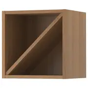 VADHOLMA Wine shelf, brown, stained ash