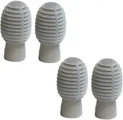 CORHAD 4PCS Silicone Drum Stick Caps for Silent Practice Drumstick Tips Pads Replacement Drum Accessories for Quiet Drumming Grey