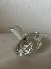 Diamond Shape Cut Crystal Perfume Bottle Vanity Display New Without Box