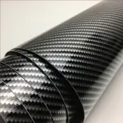 Premium 5D HIGH GLOSS Black Carbon Fiber Vinyl Wrap Roll (for: Porsche)