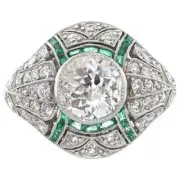 White Round Cut Cubic Zirconia Solitaire Style with Simple Design Fine Ring