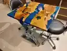 Wood and Resin Table – Handmade Epoxy Resin Live Edge Table, Unique Modern decor