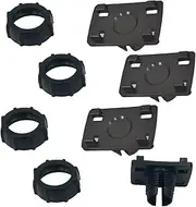 ThtRht 3 Pack 17mm Ball Joint Socket to 4-Button Lock Adapter Connector Base Support Mount Stand Bracket for Carplay Screen Backup Camera Monitor Car Auto Stereo GPS Bike Handlebar Bag Phone Holder
