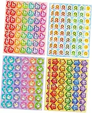 Angoily 8 Sheets Decorative Reward Stickers Reflective DIY Award Stickers for Classroom Kindergarten Self Adhesive Encouragement for Boys