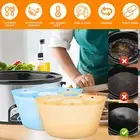 2Pcs Silicone Slow Cooker Liners Fits 6-10 QT Orange and Blue Silicone Pot GoUBP