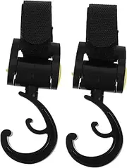 IWOWHERO 2Pcs Stroller Hooks for Shopping Bags Durable Stroller Bag Hooks Easy to Install and Lightweight Strong Load Bearing Capacity for Secure Carrying