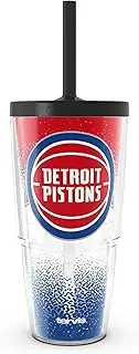 Tervis NBA Detroit Pistons - Defend Made in USA Double Walled Insulated Tumbler Travel Cup Keeps Drinks Cold & Hot, 24oz with Straw Lid, Classic