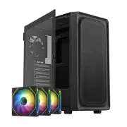 DARKROCK EC2 Black ATX,Micro-ATX,Mini-ITX Mid Tower PC Case w/ x3 ARGB&PWM fans